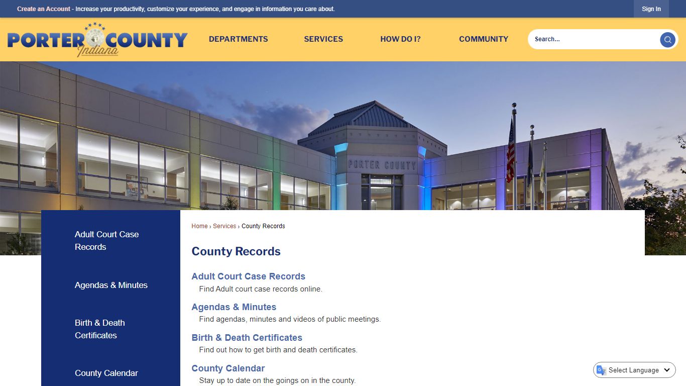 County Records | Porter County, IN - Official Website